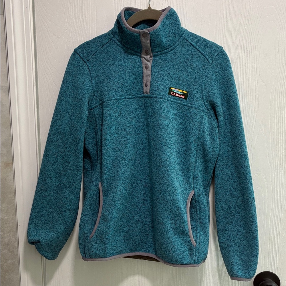 Woman’s L.L. Bean Sweater Fleece Pullover Heathered Pullover